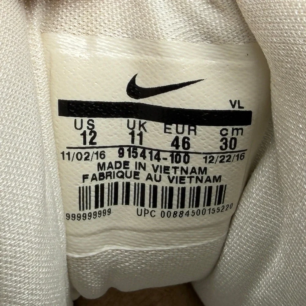 Nike Josh Allen Signed‎ Alpha Menace Pro Mid Football Cleat Men's 12 White